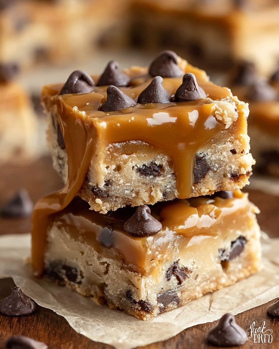 Chocolate Chip Caramel Bars Recipe - Recipe Image