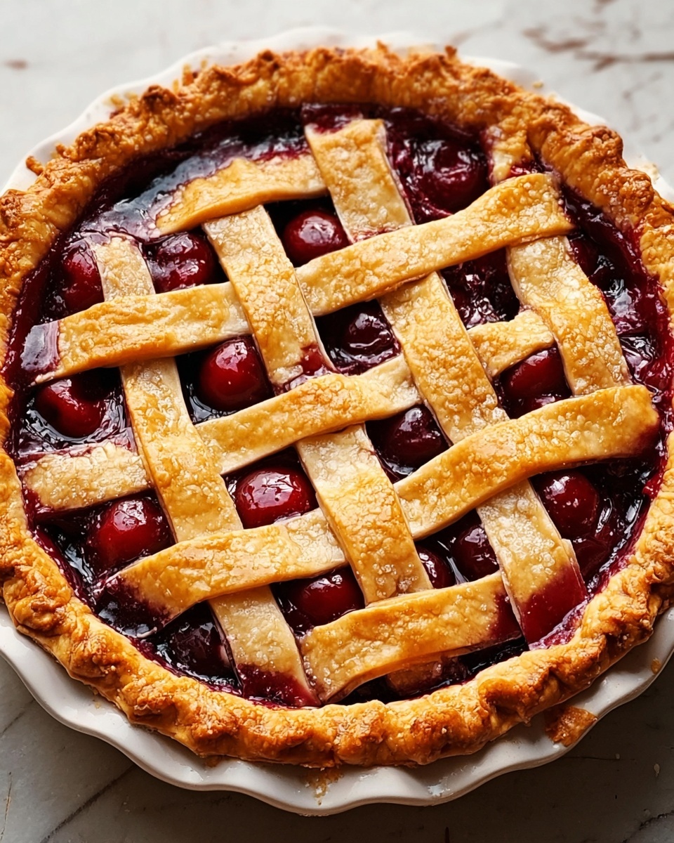 Plum Lattice Pie Recipe - Recipe Image