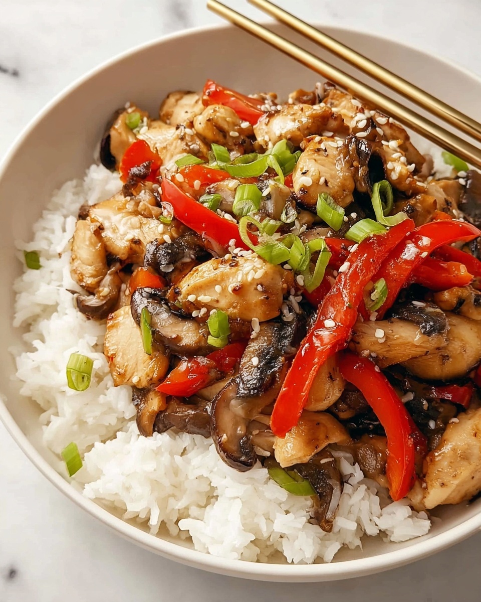 Chicken Mushroom Stir Fry Recipe - Recipe Image