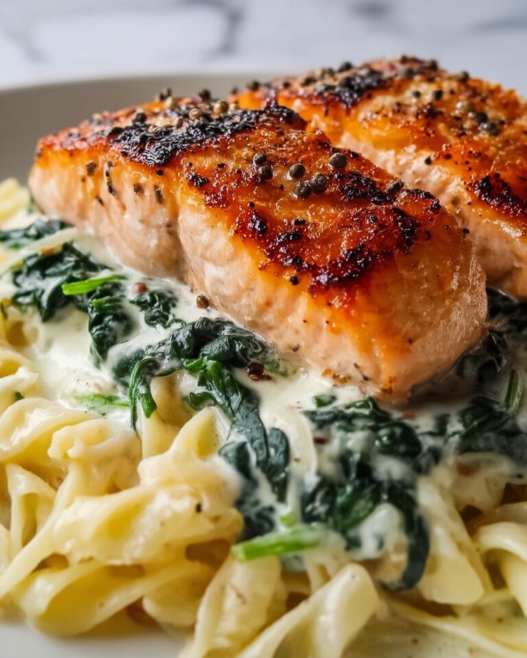 Blackened Salmon Stuffed with Spinach and Parmesan Recipe