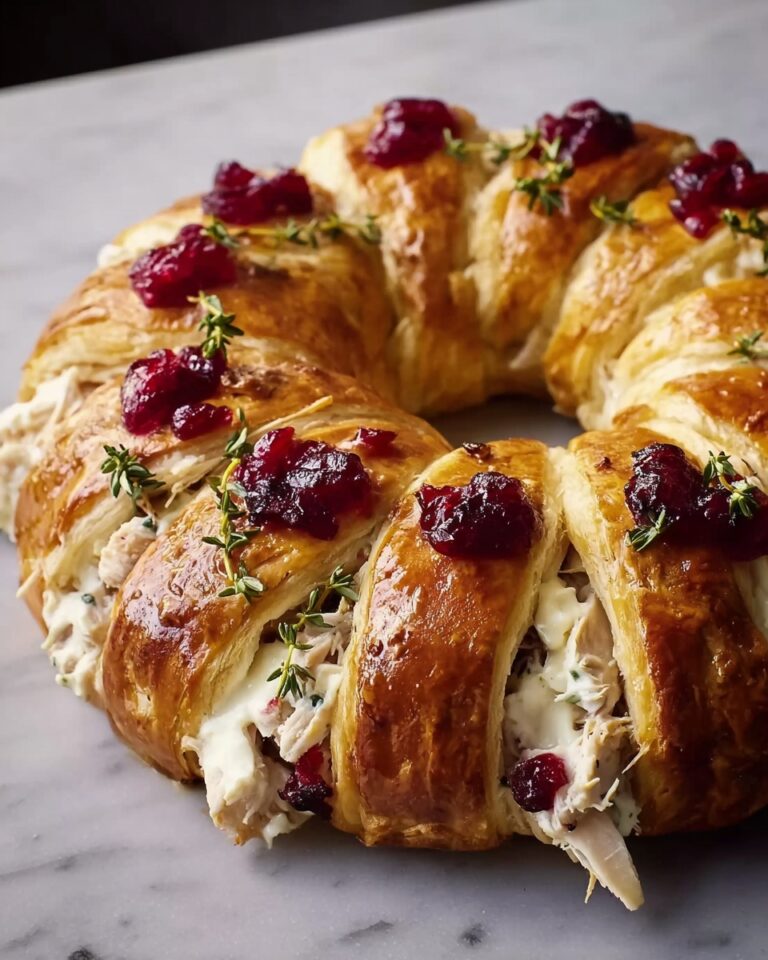 Savory Turkey and Cranberry Crescent Ring Recipe