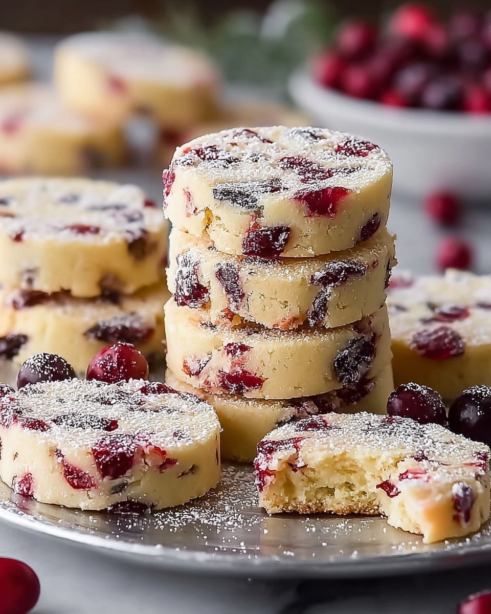Cranberry Shortbread Cookies Recipe - Recipe Image