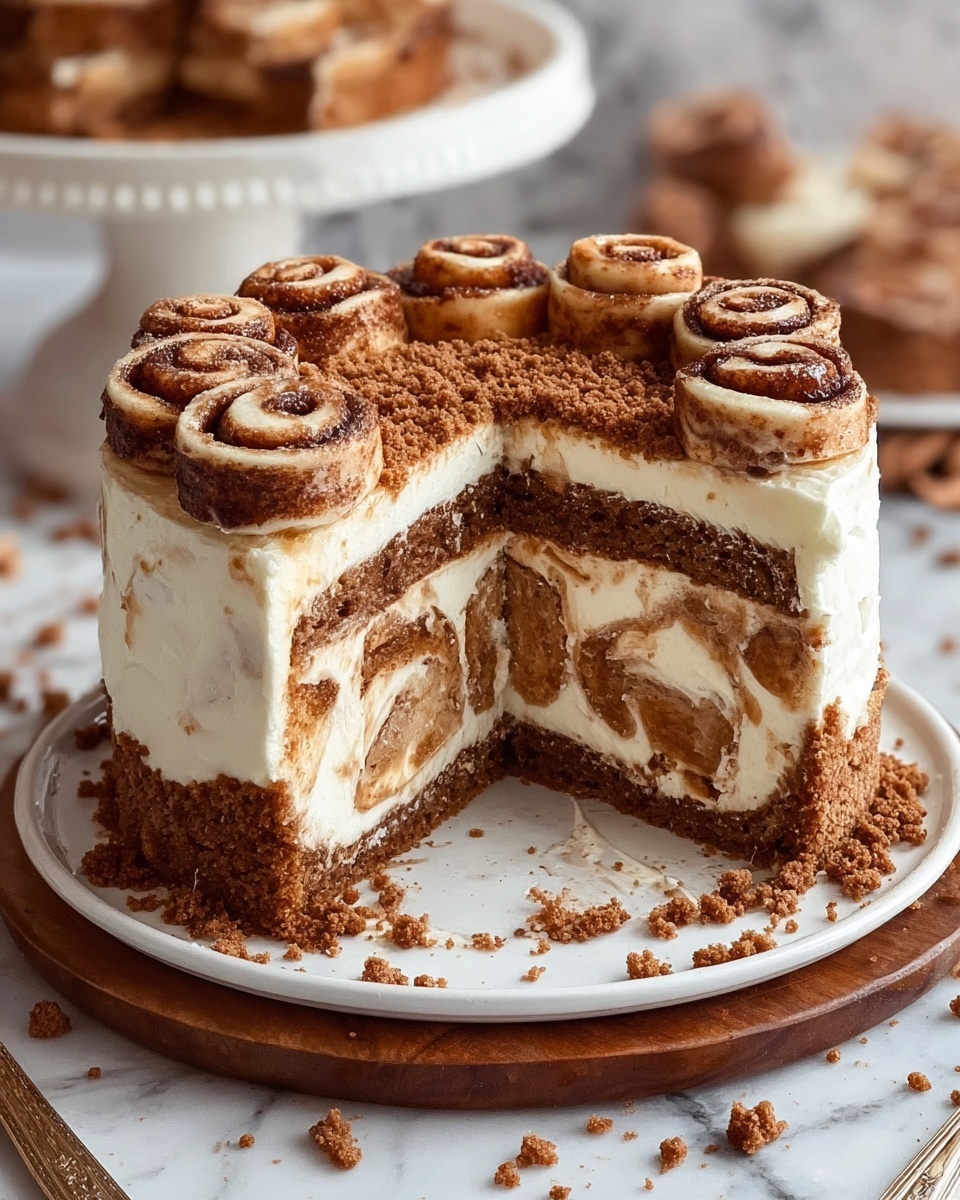 Decadent Cinnamon Roll Cheesecake Recipe - Recipe Image