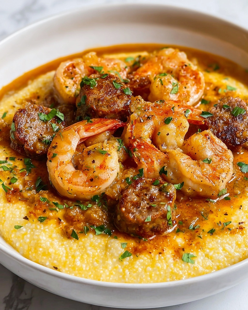 Creamy Lowcountry Shrimp and Grits Recipe - Recipe Image