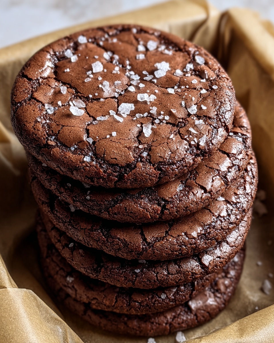Easy Salted Brownie Cookies Recipe - Recipe Image