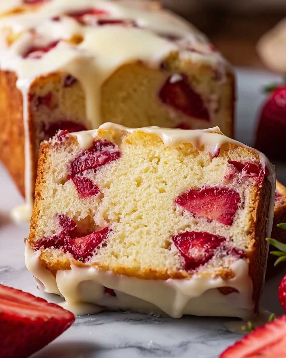 Sourdough White Chocolate Chip Strawberry Bread Recipe - Recipe Image