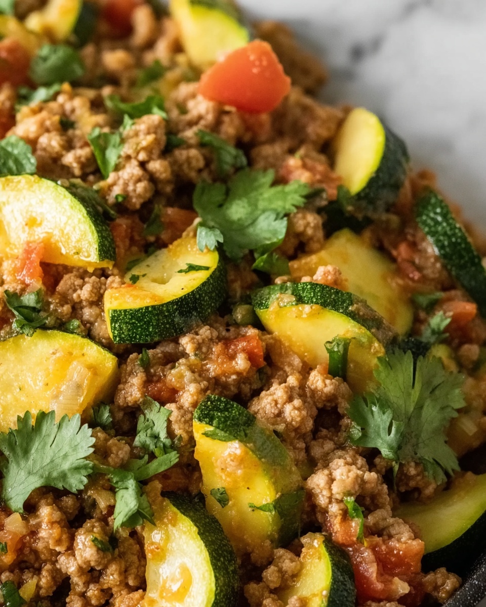 Mexican Zucchini and Ground Beef Skillet Recipe - Recipe Image
