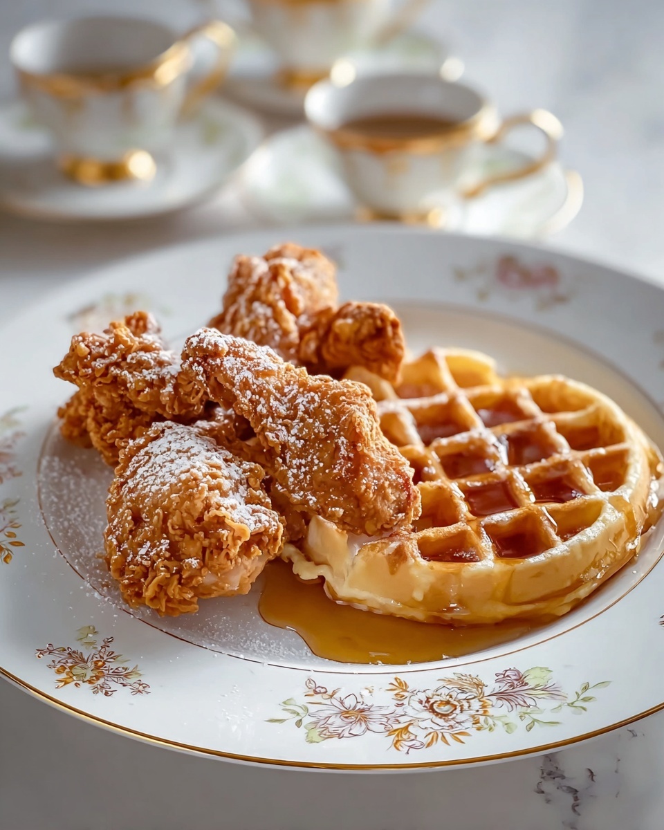 Chicken and Waffles with Maple Syrup Recipe - Recipe Image