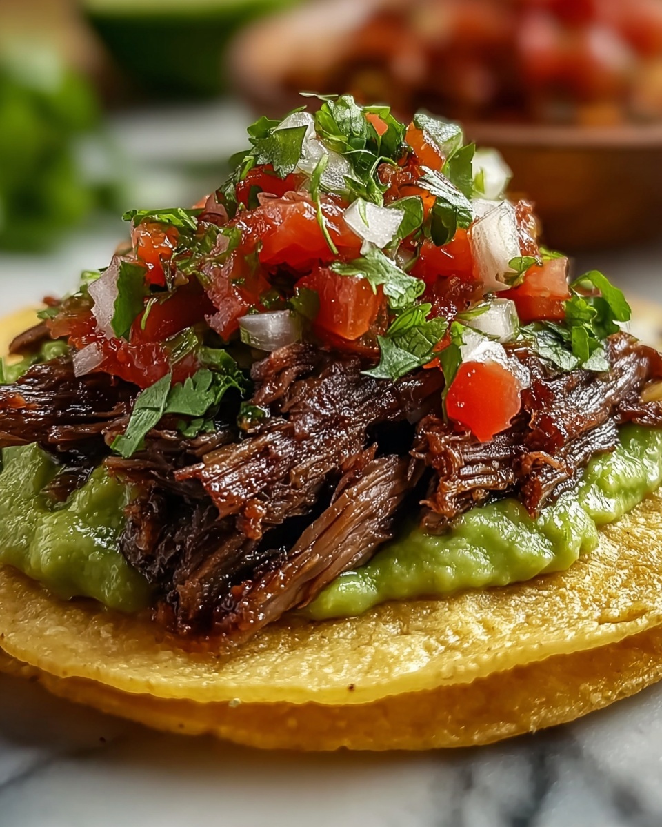 Mexican Tostadas de Beef Carne Asada Recipe - Recipe Image