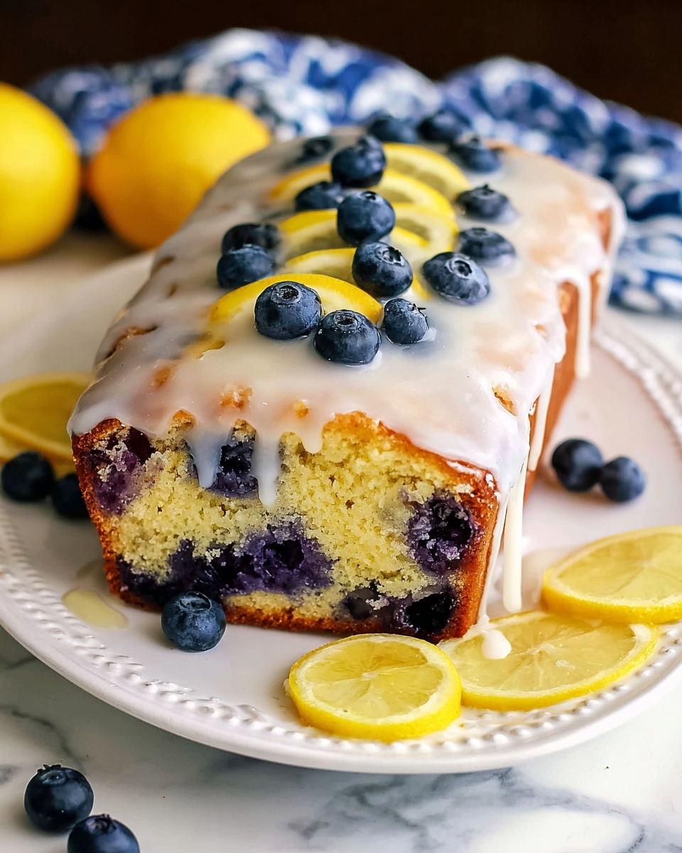 Lemon Blueberry Loaf with Lemon Glaze Recipe - Recipe Image