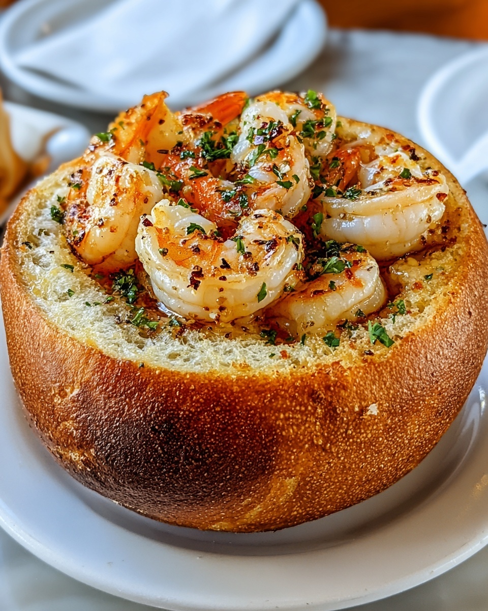 Stuffed Seafood Bread Bowl Recipe - Recipe Image