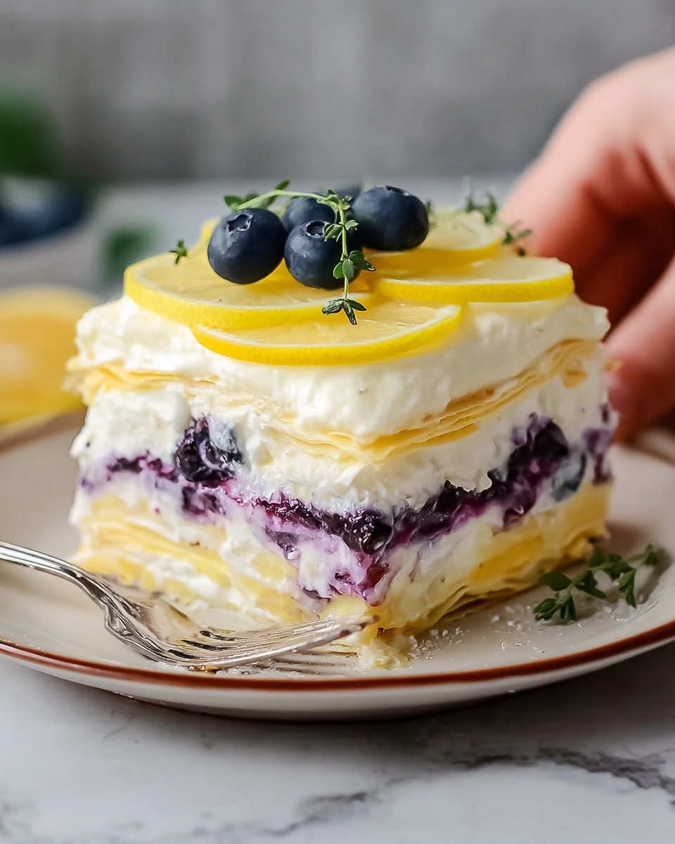 Lemon Blueberry Lasagna Recipe - Recipe Image