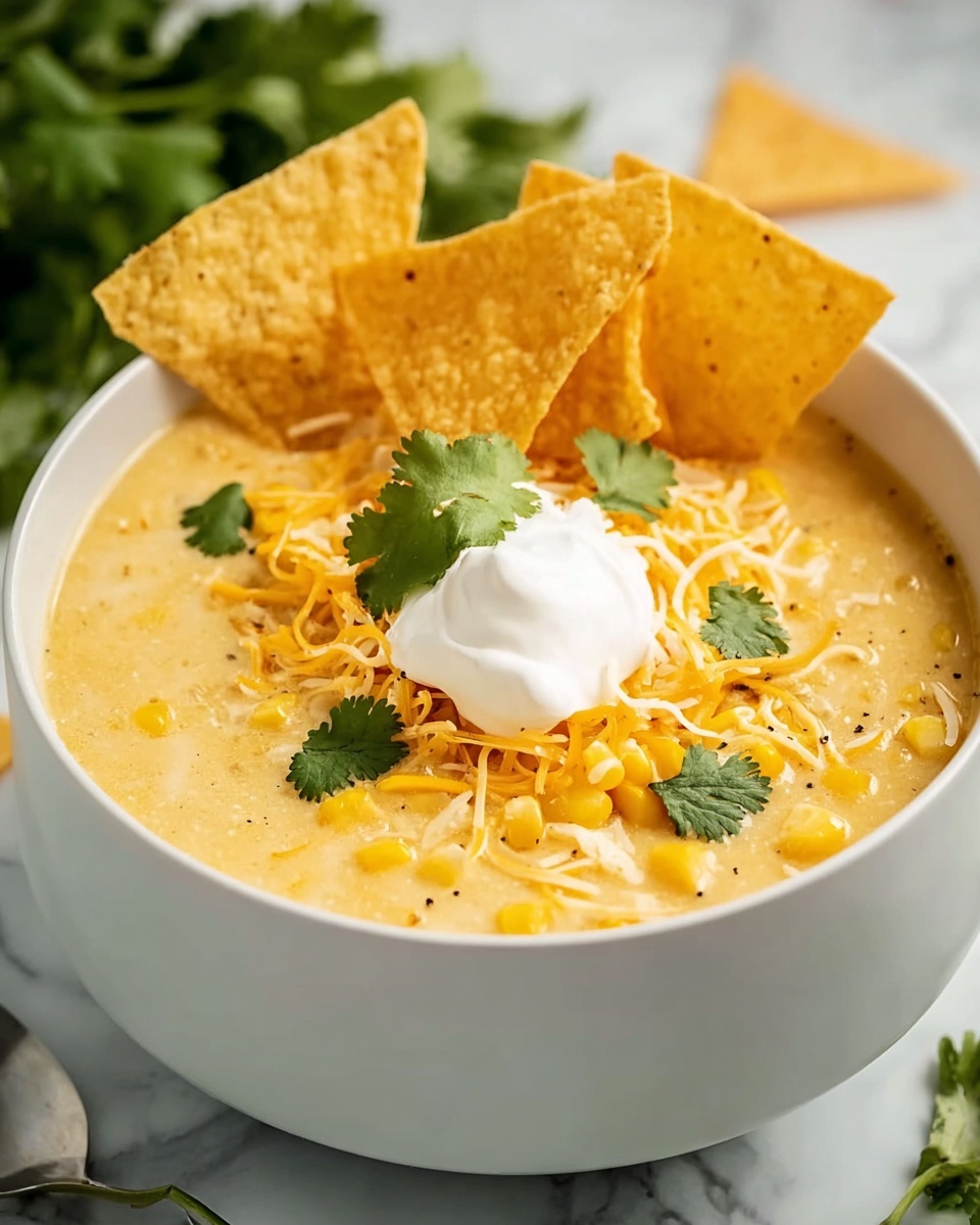 Creamy Green Enchilada Chicken Soup Recipe - Recipe Image
