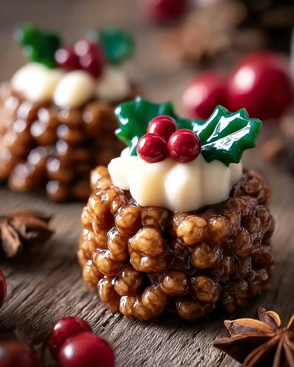 Rice Krispie Christmas Puddings Recipe - Recipe Image