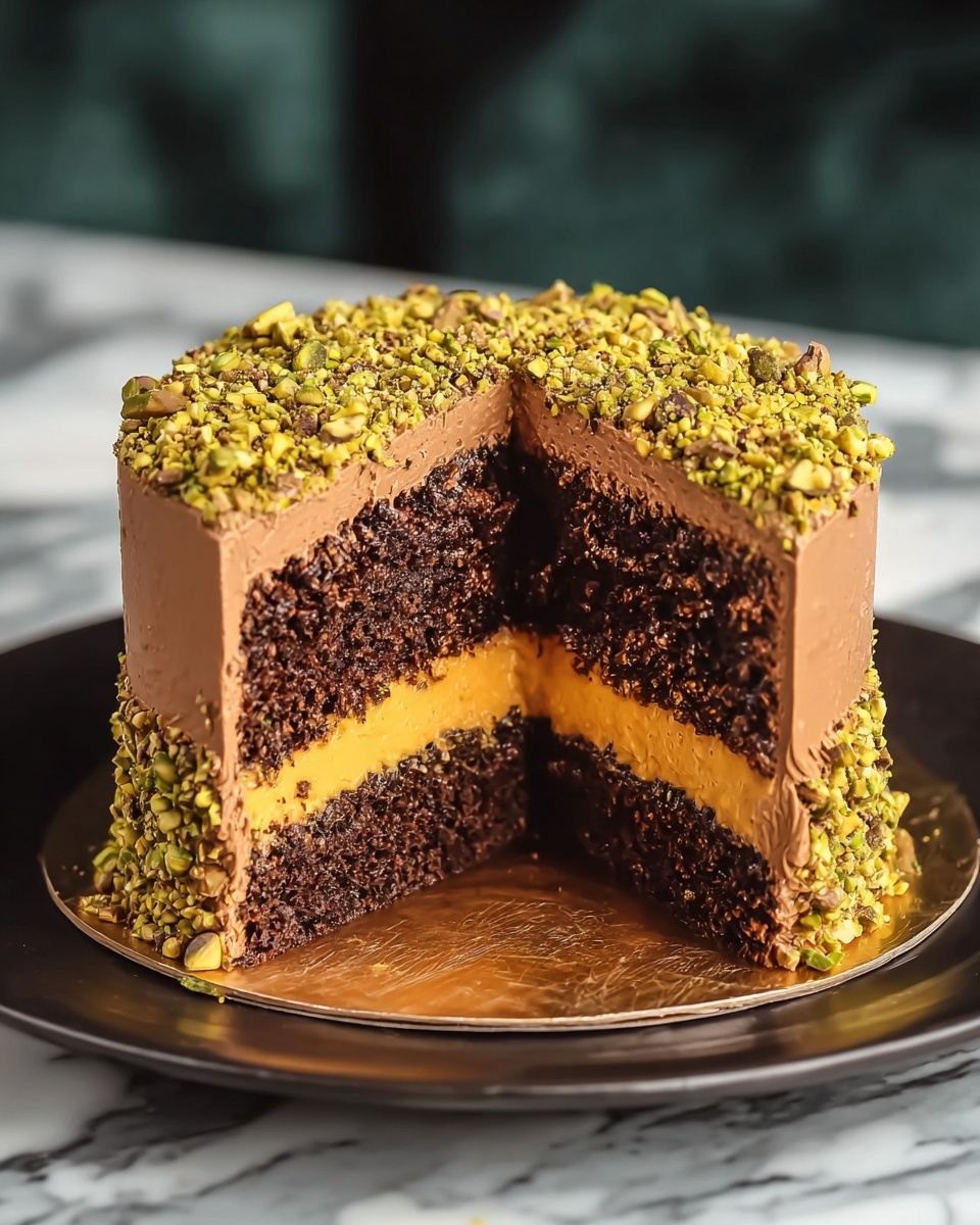 Dubai Chocolate Pistachio Cake Recipe - Recipe Image