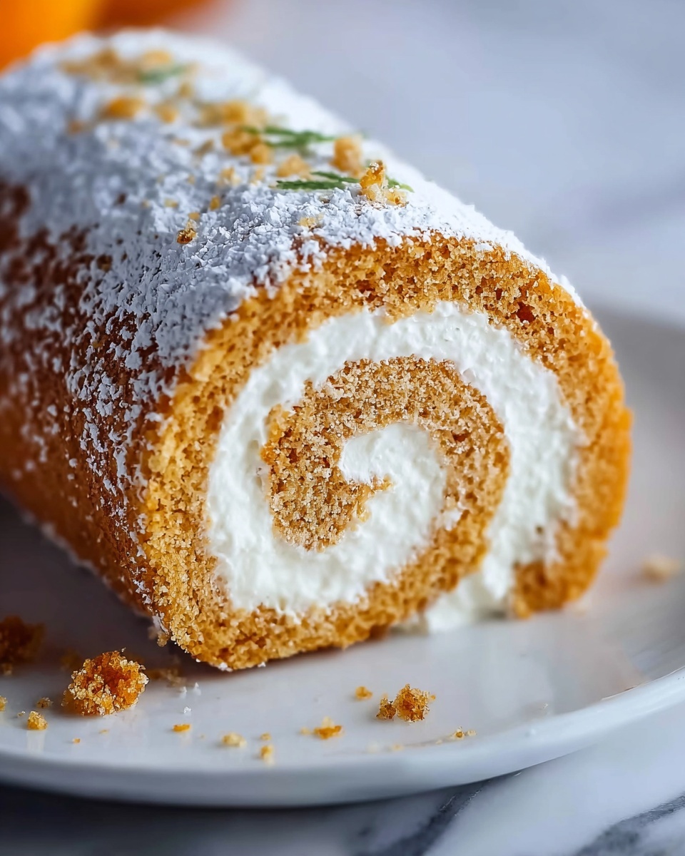 Pumpkin Roll with Cream Cheese Filling Recipe - Recipe Image