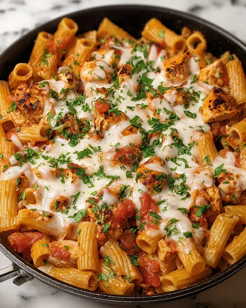 One-Pot Chicken Parmesan Pasta Recipe - Recipe Image