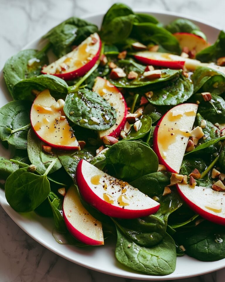 Apple Spinach Salad with Honey-Mustard Lemon Dressing Recipe