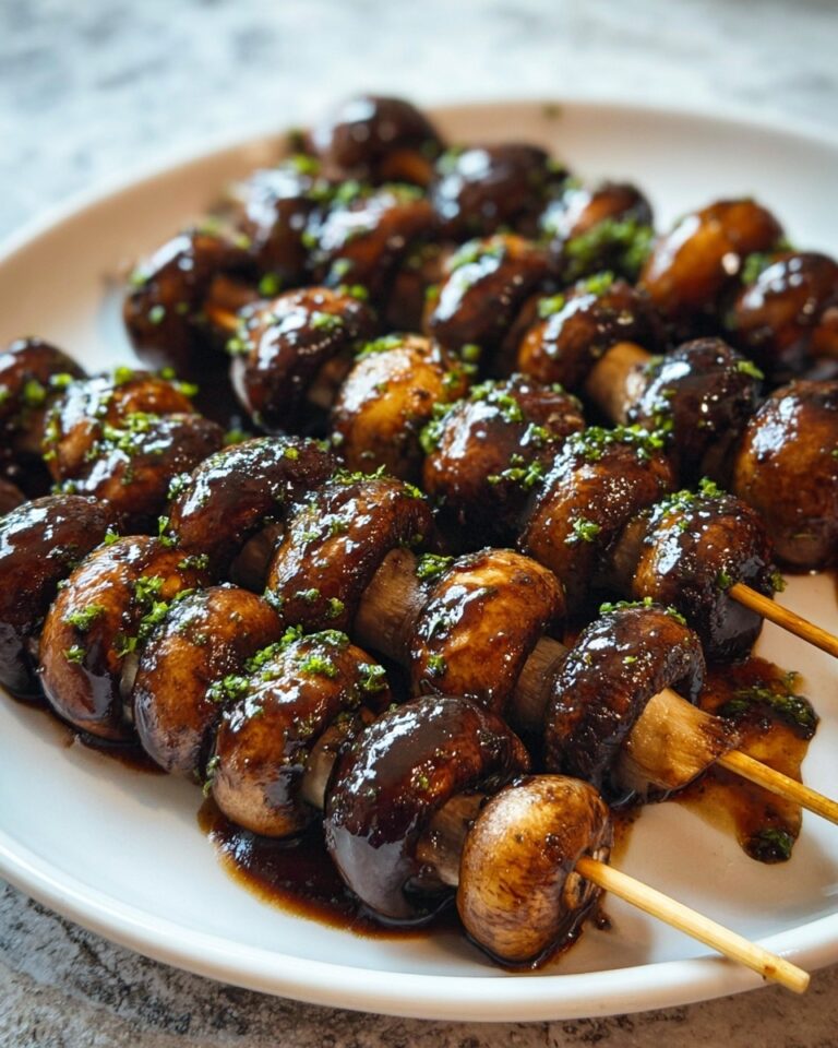 Marinated Grilled Mushroom Skewers Recipe