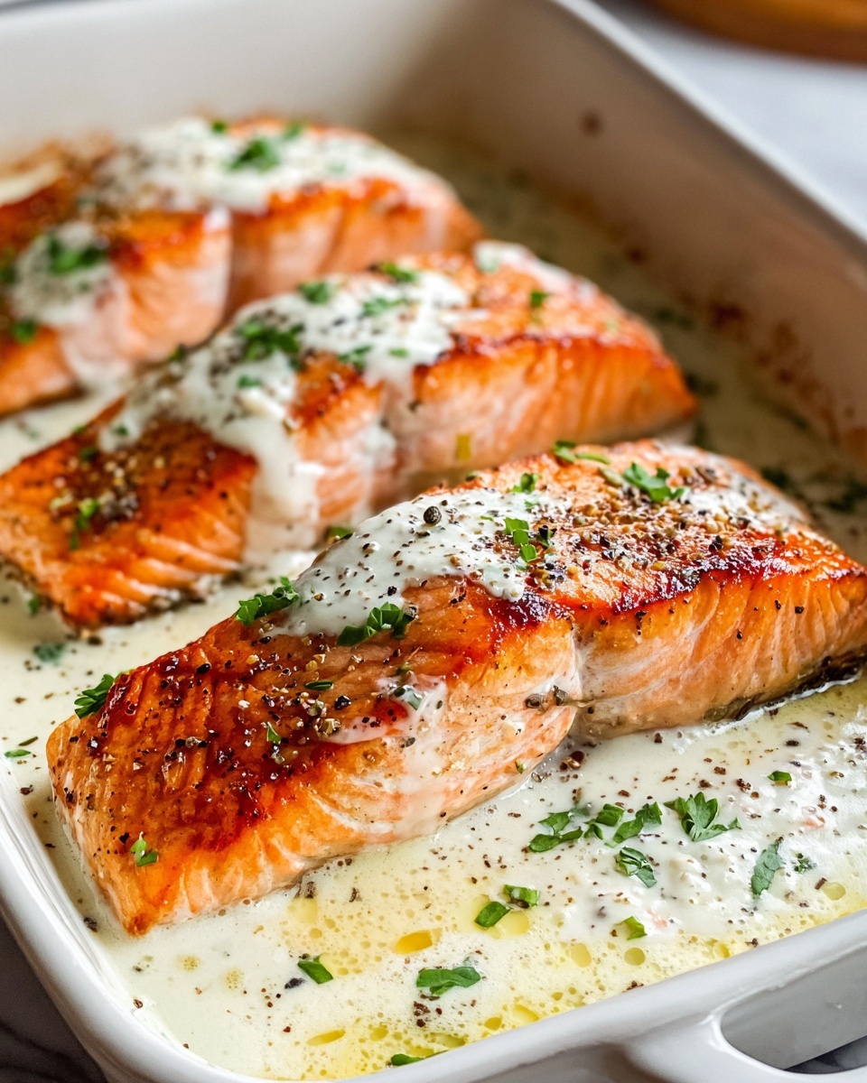 Simple Baked Boursin Salmon Recipe - Recipe Image