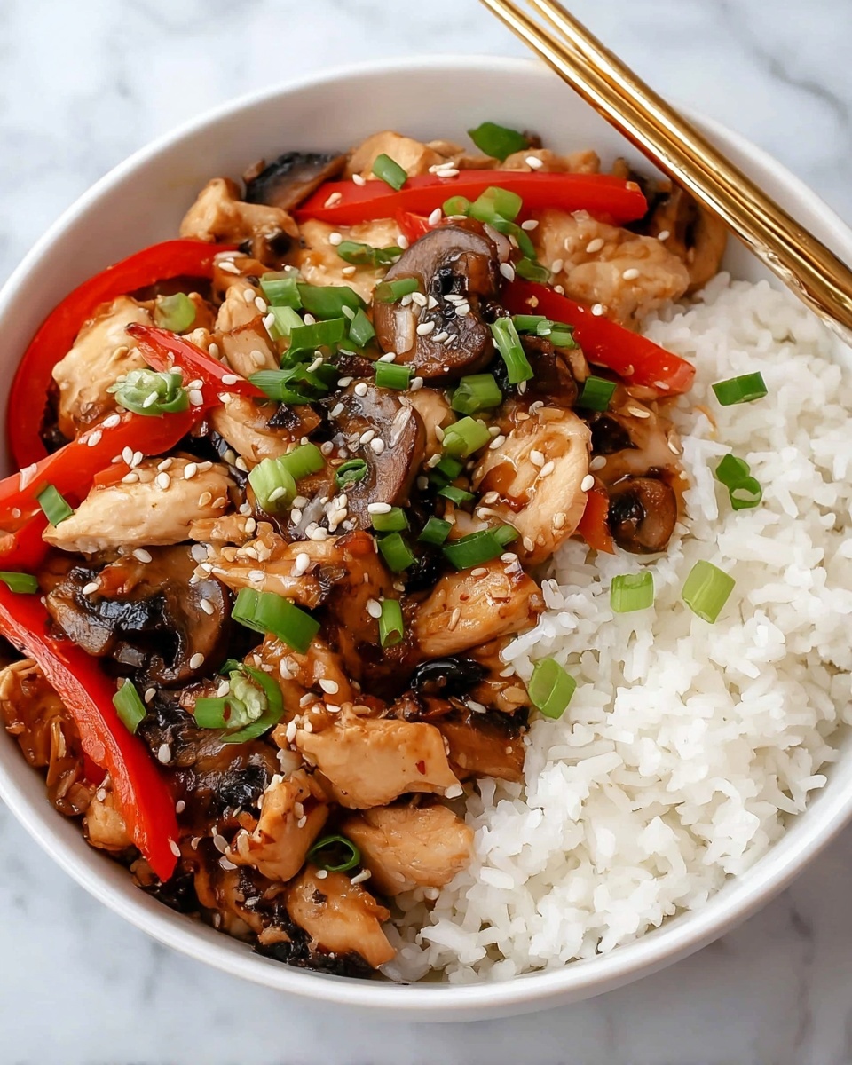 Chicken Mushroom Stir Fry Recipe - Recipe Image