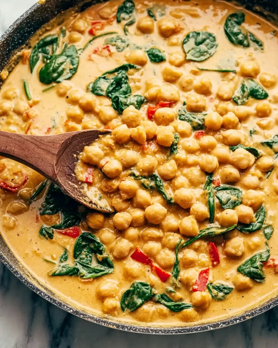 Creamy Sun-Dried Tomato Chickpeas Recipe - Recipe Image