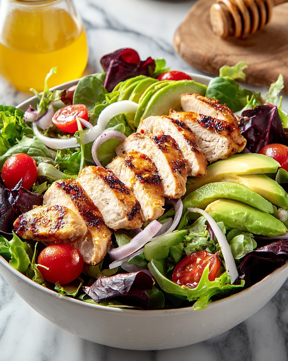 Grilled Chicken Salad with Honey Mustard Dressing Recipe - Recipe Image