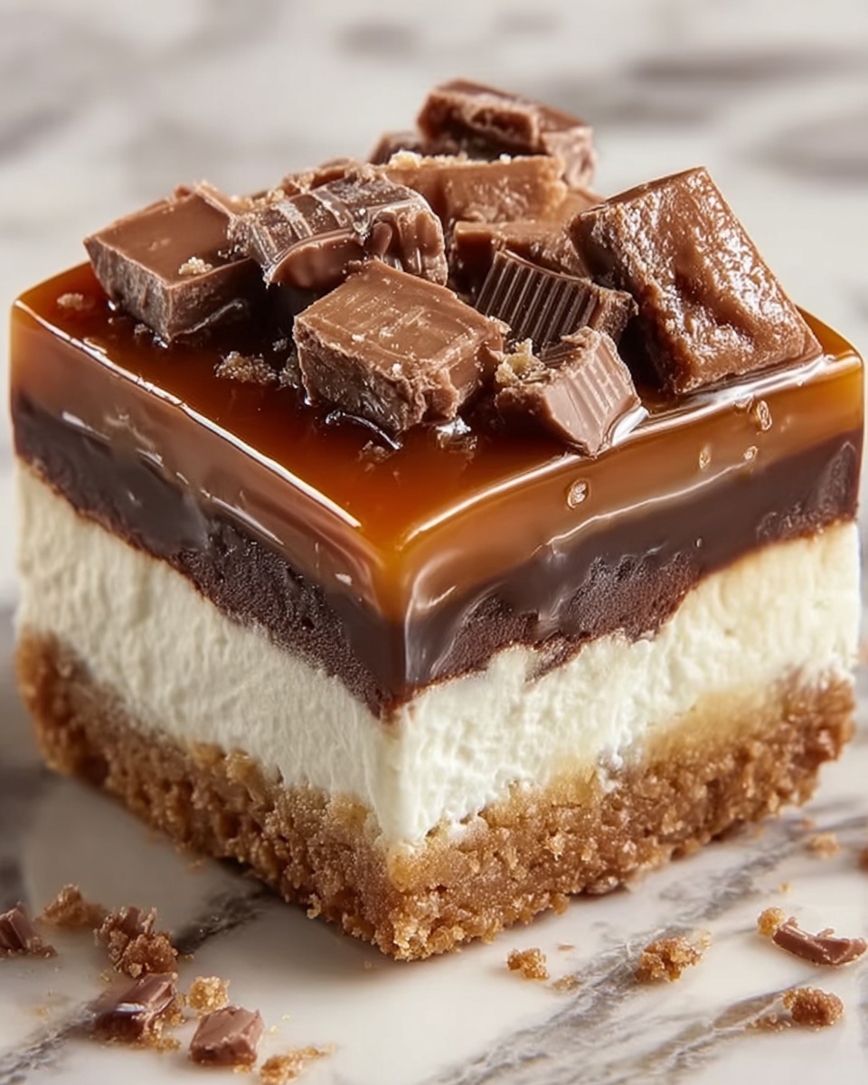 Butterfinger Caramel Cheesecake Bars Recipe - Recipe Image