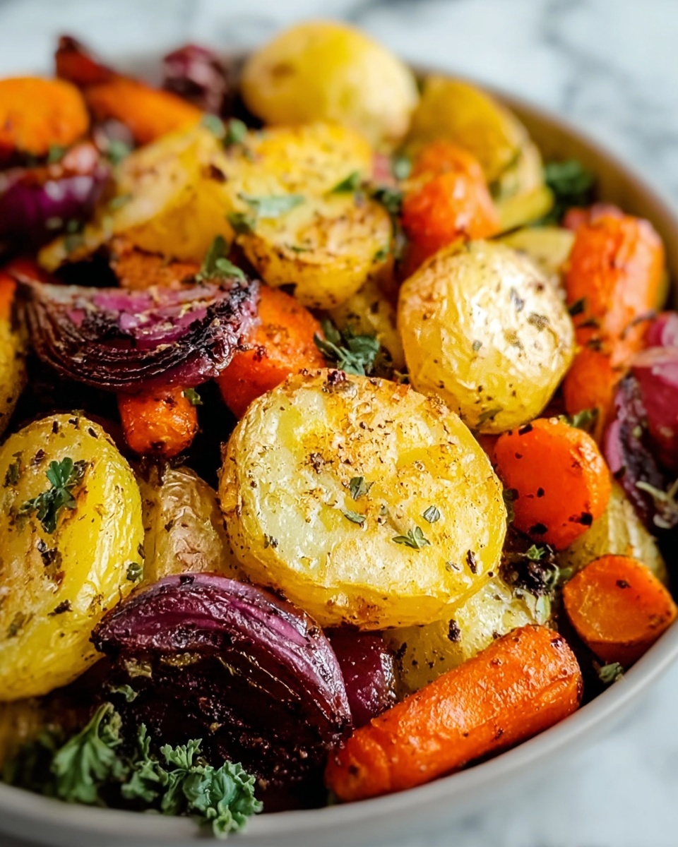 Roasted Winter Vegetable Salad with Maple Dijon Dressing Recipe - Recipe Image
