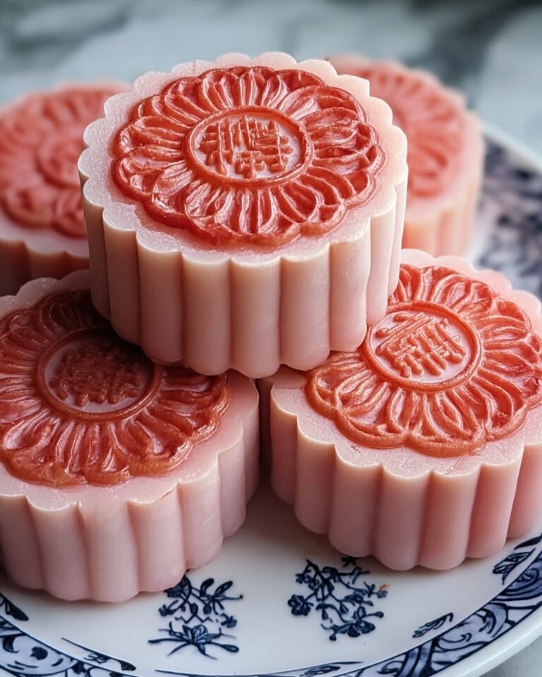 Strawberry Snow Skin Mooncakes Recipe
