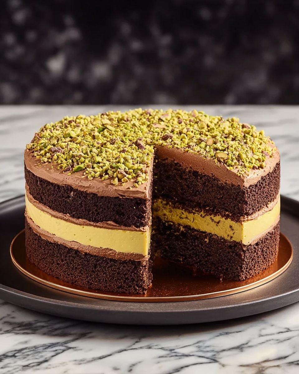 Dubai Chocolate Pistachio Cake Recipe - Recipe Image