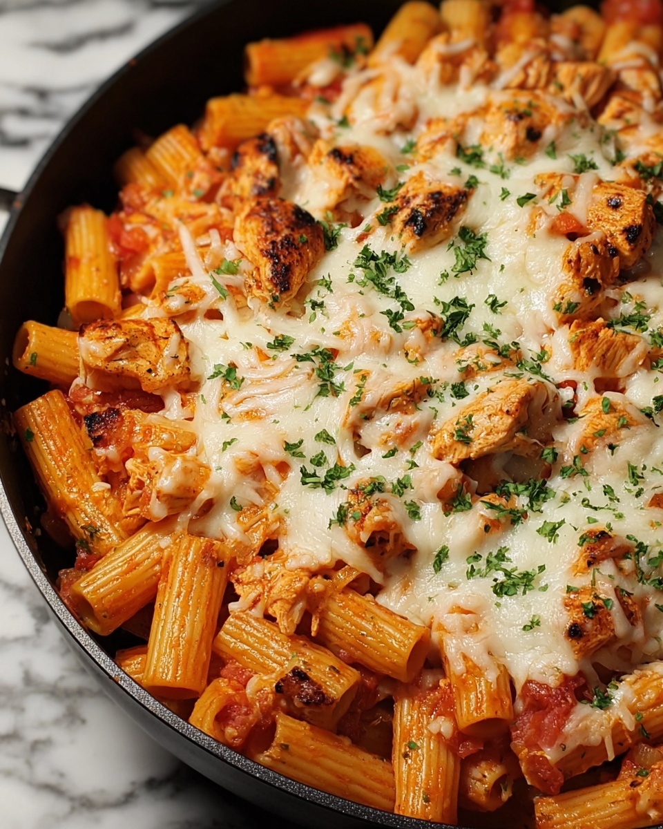 One-Pot Chicken Parmesan Pasta Recipe - Recipe Image