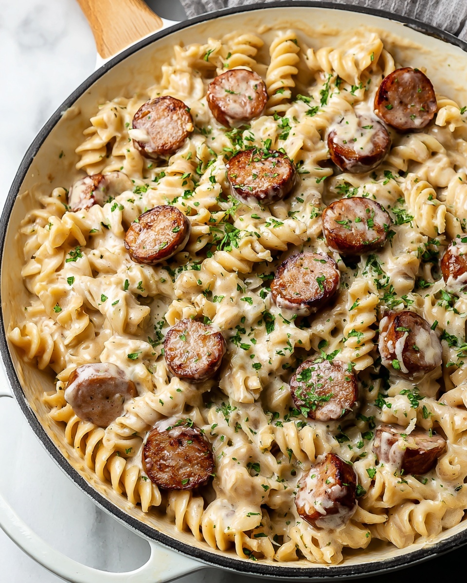 Creamy Smoked Sausage Pasta Recipe - Recipe Image