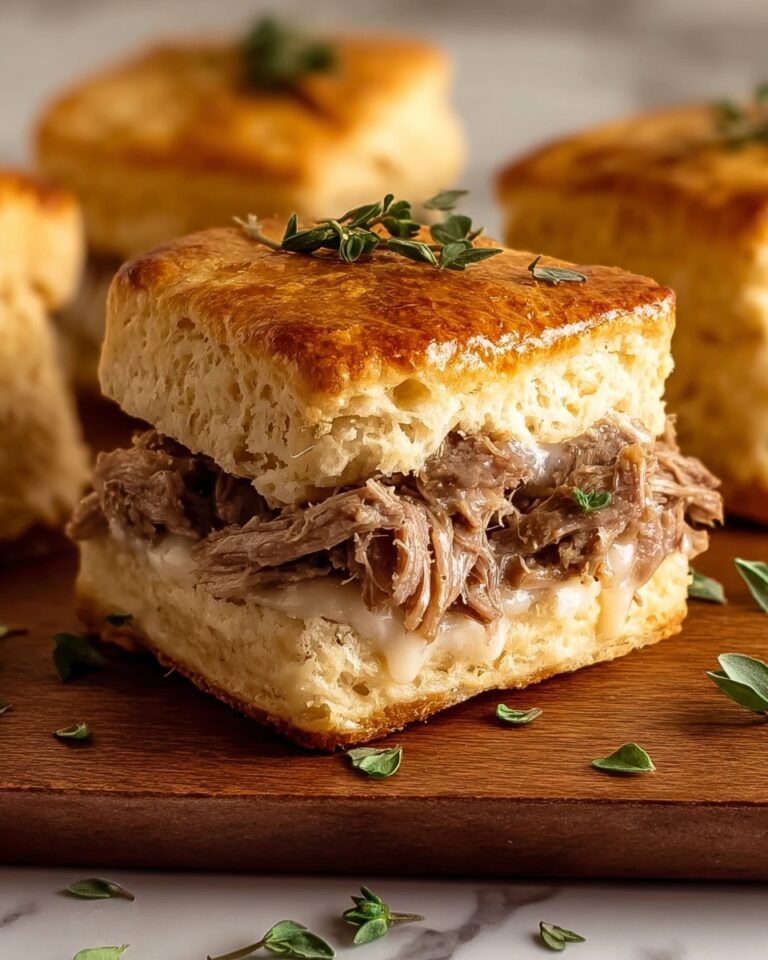 French Dip Biscuits with Roast Beef and Provolone Recipe