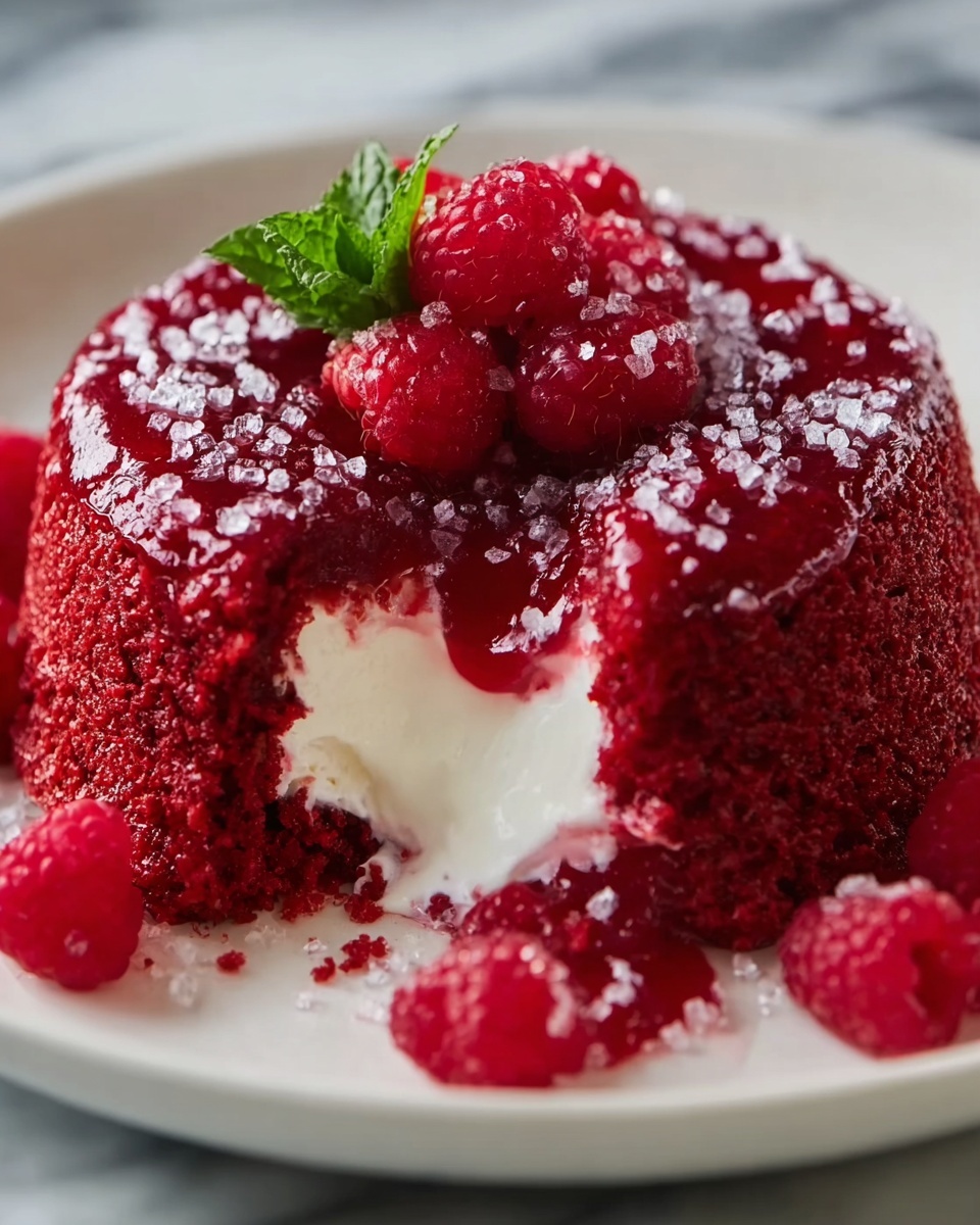 Raspberry Zinger Poke Cake Recipe - Recipe Image