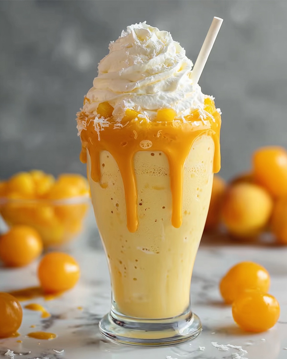 Summer Mango Coconut Float Milkshake Recipe - Recipe Image