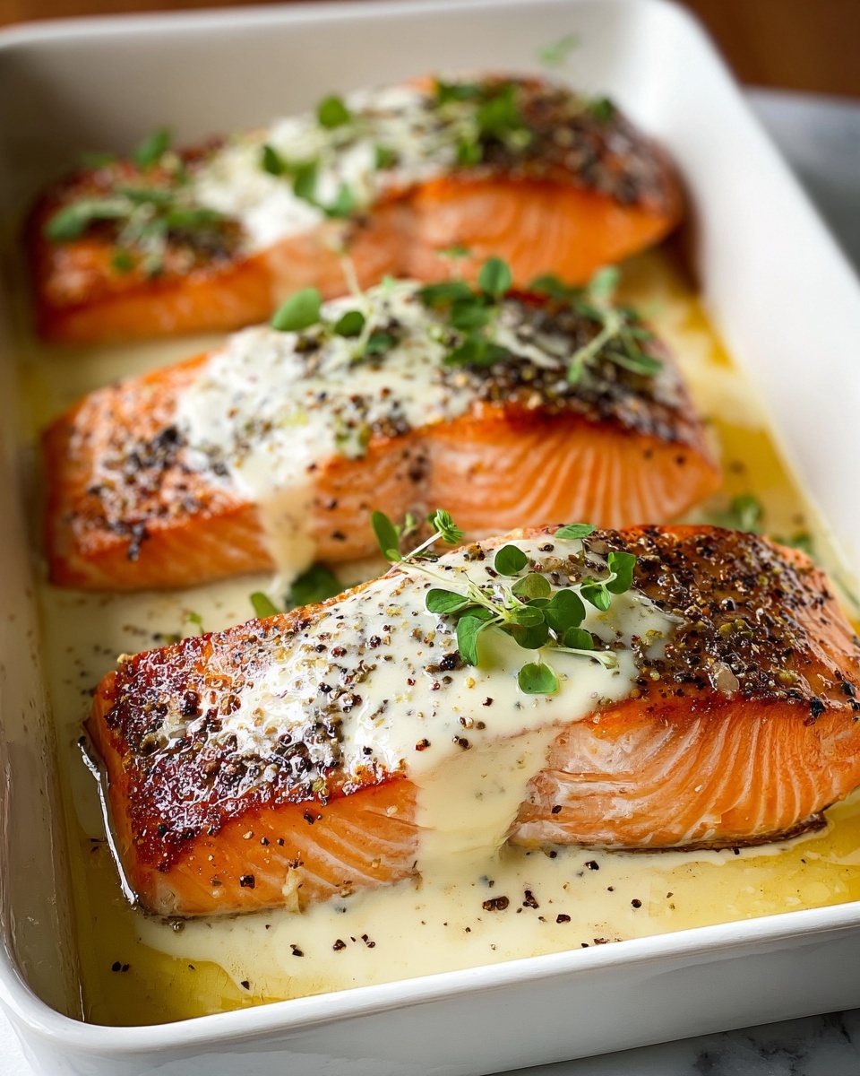 Simple Baked Boursin Salmon Recipe - Recipe Image