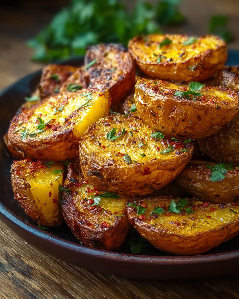 Crispy Roasted Potato Wedges with Spices and Dipping Sauces Recipe - Recipe Image