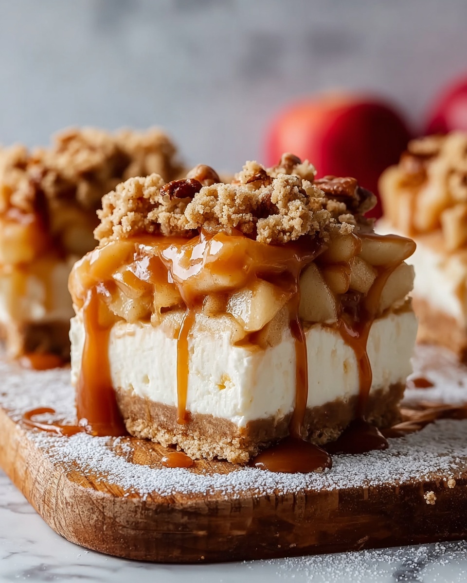 Salted Caramel Apple Pie Cheesecake Recipe - Recipe Image