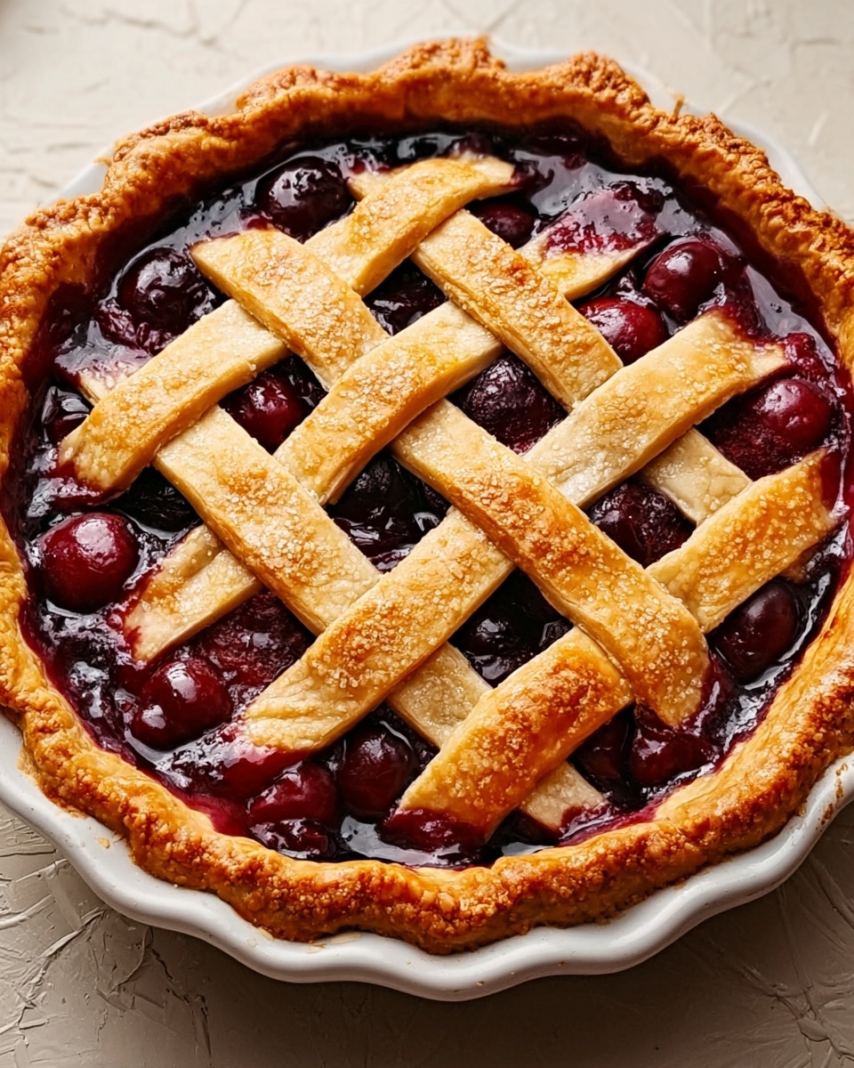 Plum Lattice Pie Recipe - Recipe Image