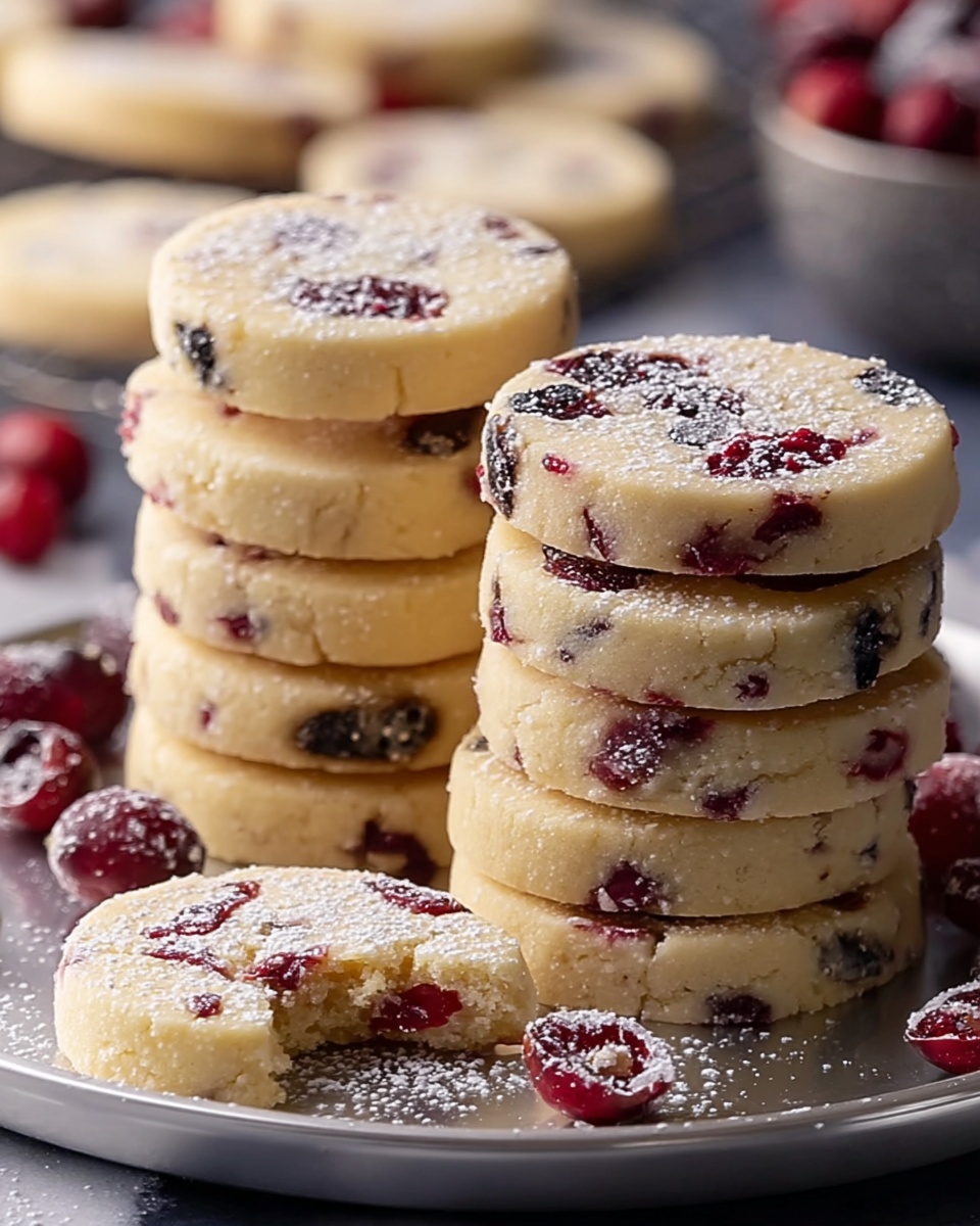 Cranberry Shortbread Cookies Recipe - Recipe Image