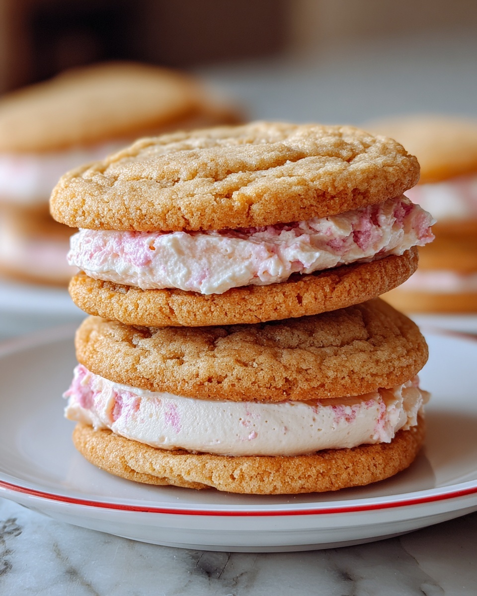 Lemon Strawberry Cheesecake Sandwich Cookies Recipe - Recipe Image