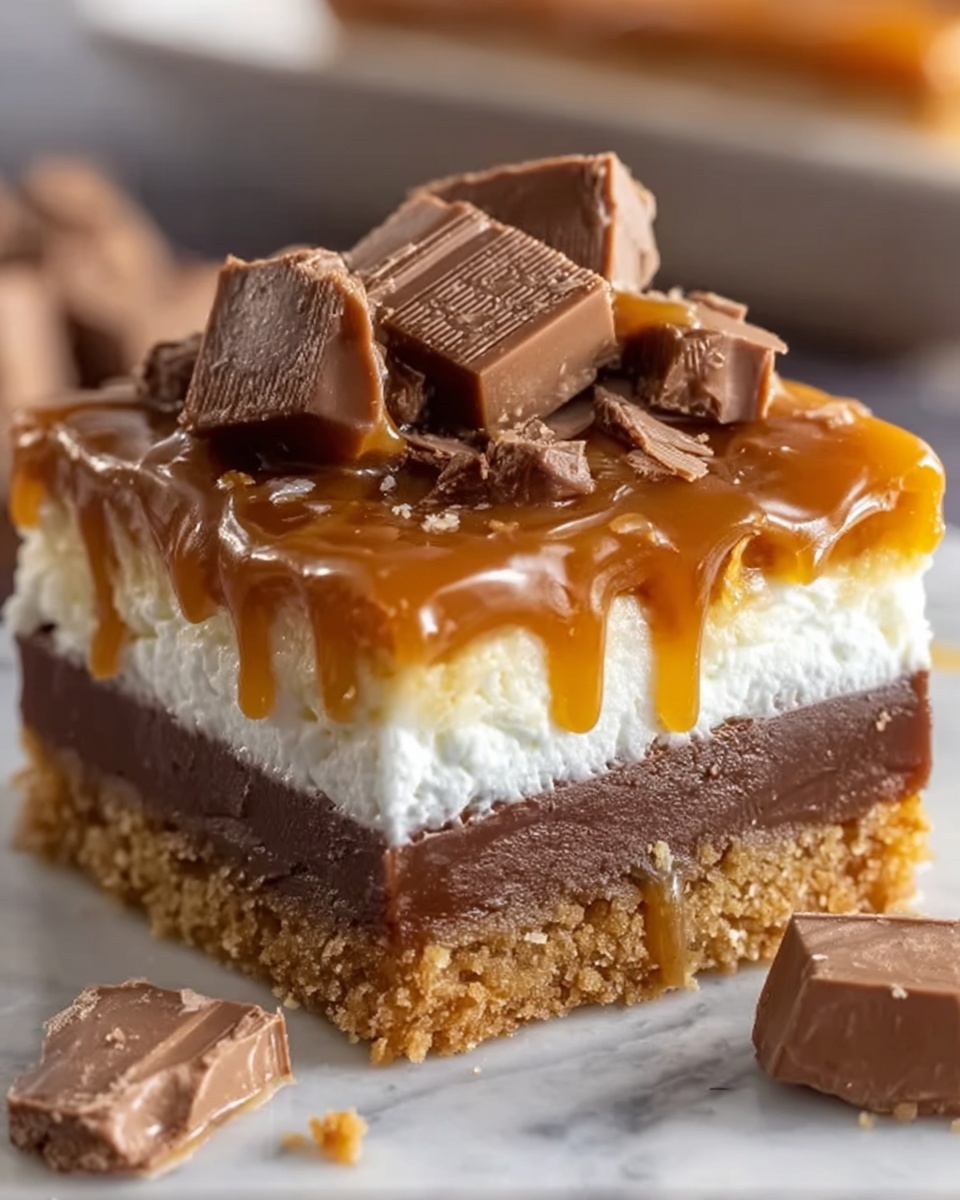 Butterfinger Caramel Cheesecake Bars Recipe - Recipe Image