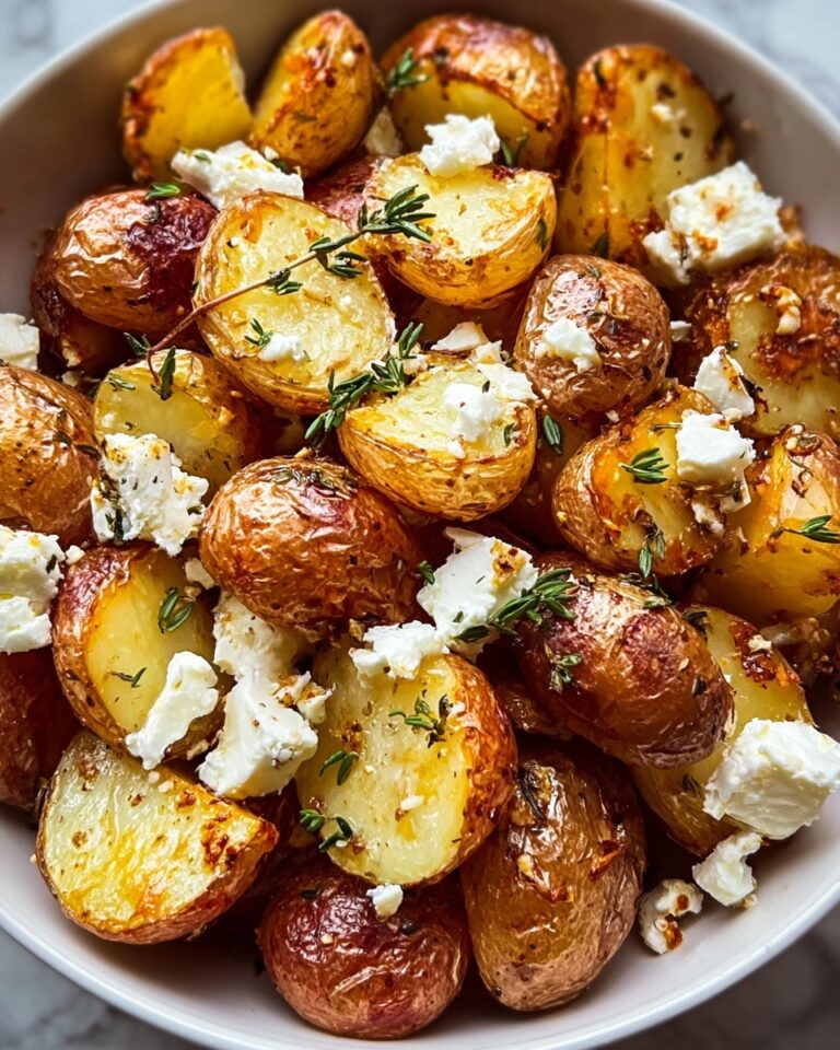 Roasted Potatoes with Baked Feta and Garlic Recipe