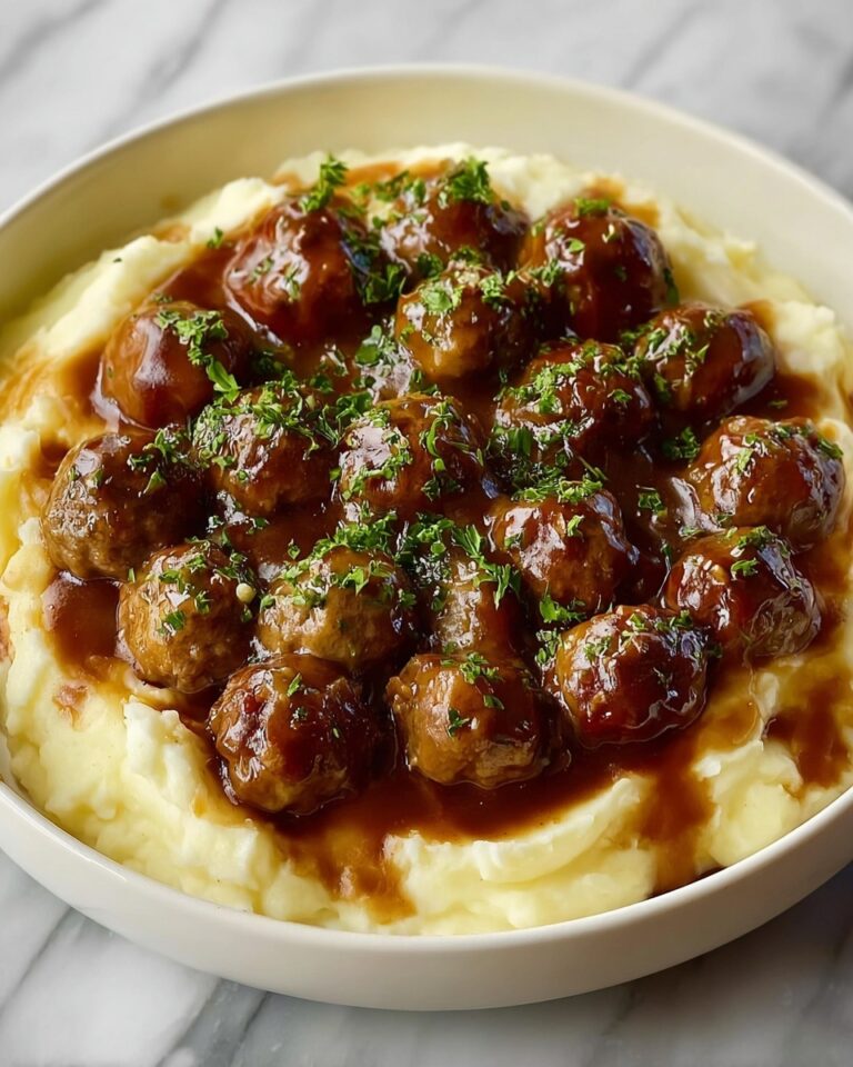 Irresistible Salisbury Meatballs & Mashed Potatoes Recipe