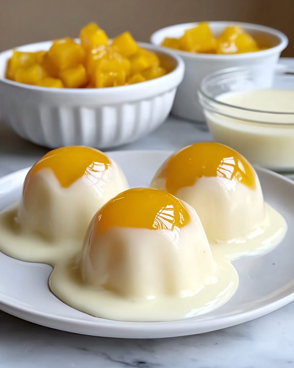 Easy Simple Mango Pudding Recipe - Recipe Image