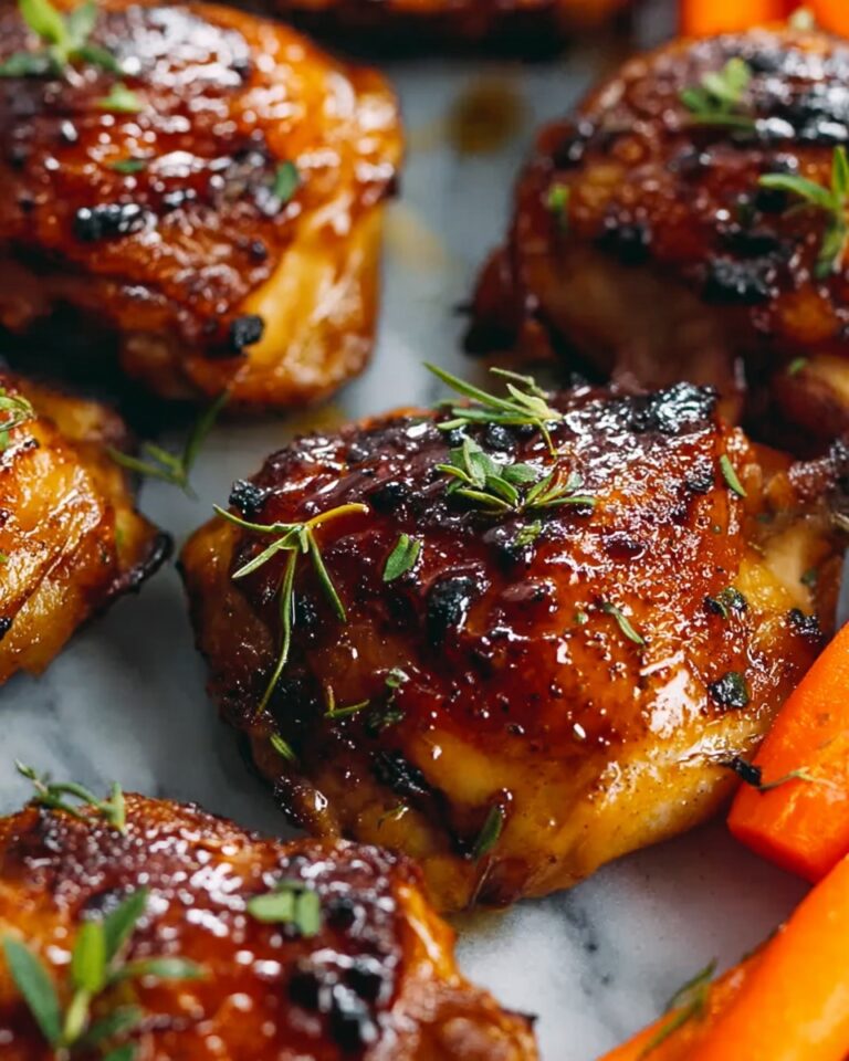 Crispy Brown Sugar Mustard Chicken Thighs Recipe