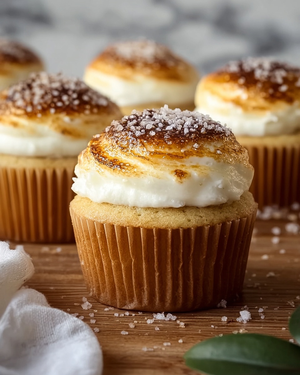 Vanilla Bean Crème Brûlée Cheesecake Cupcakes Recipe - Recipe Image