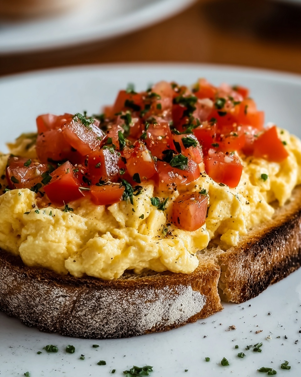 Spanish Hangover Breakfast: Catalan Tomato Bread with Scrambled Eggs Recipe - Recipe Image