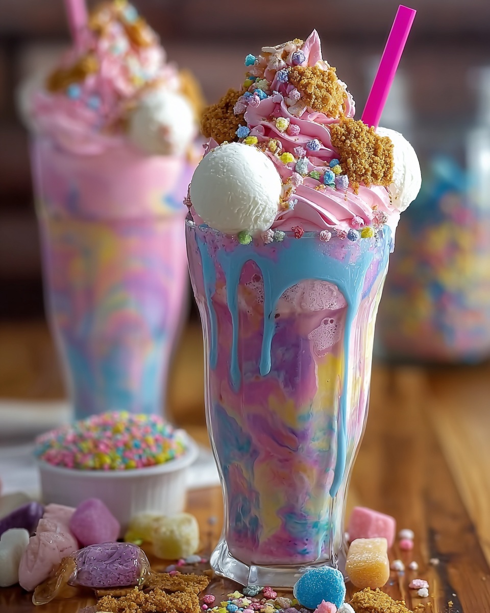 Unicorn Fantasy Freakshakes Recipe - Recipe Image